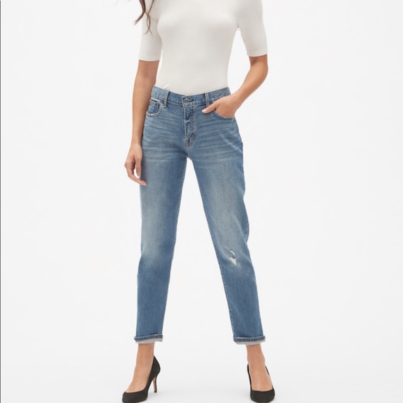 gap mid rise best girlfriend jeans